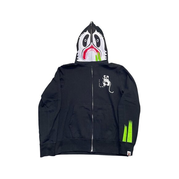 BAPE Panda Face Full Zip Hoodie A Bathing Ape Authentic Made In Japan Sweater M - Picture 1 of 16